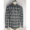 Flanel amerikansk knap plaid shirt